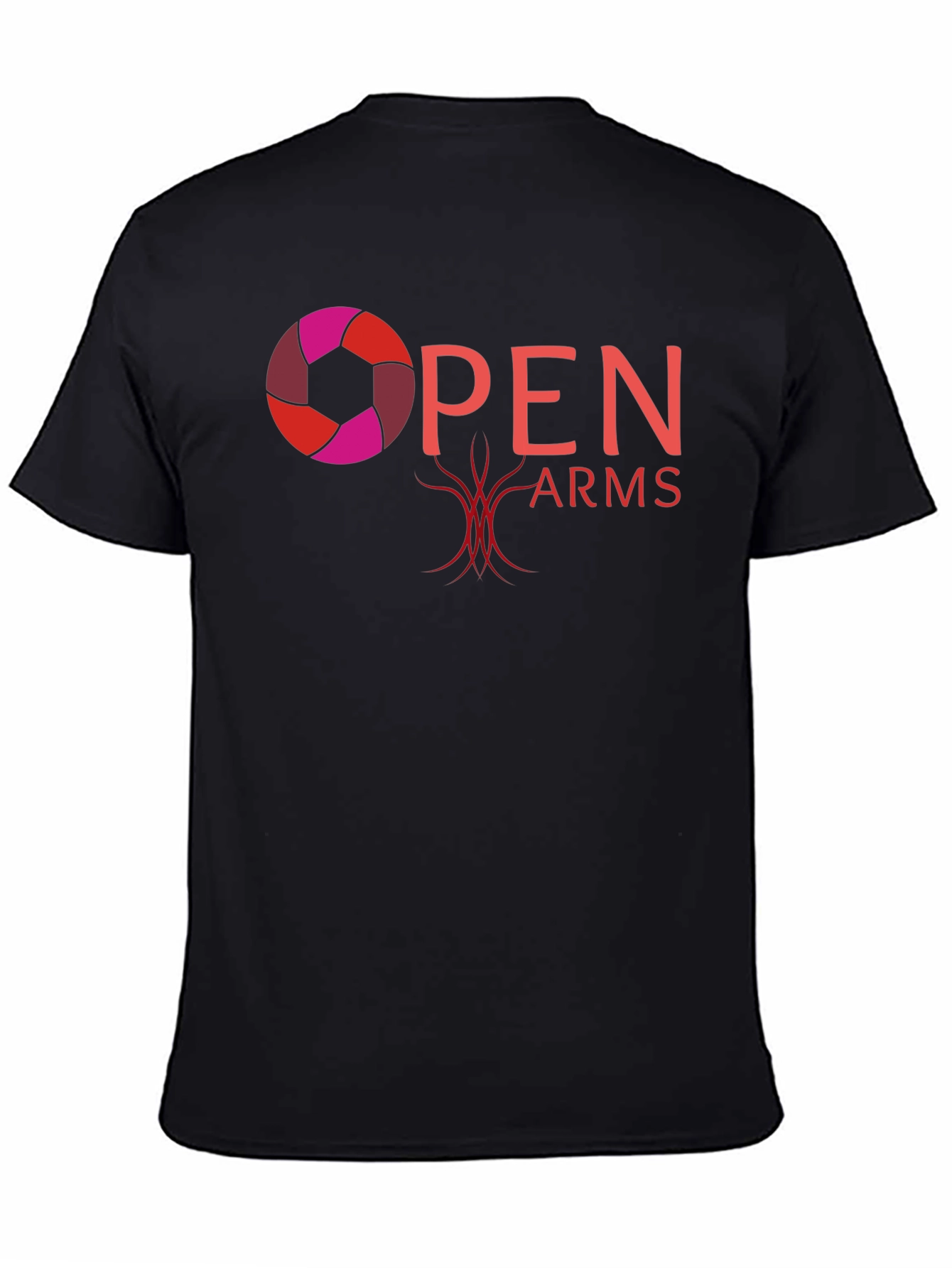 Open Arms Graphic T-Shirt - Black