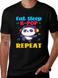 Eat Sleep K-Pop Panda T-Shirt