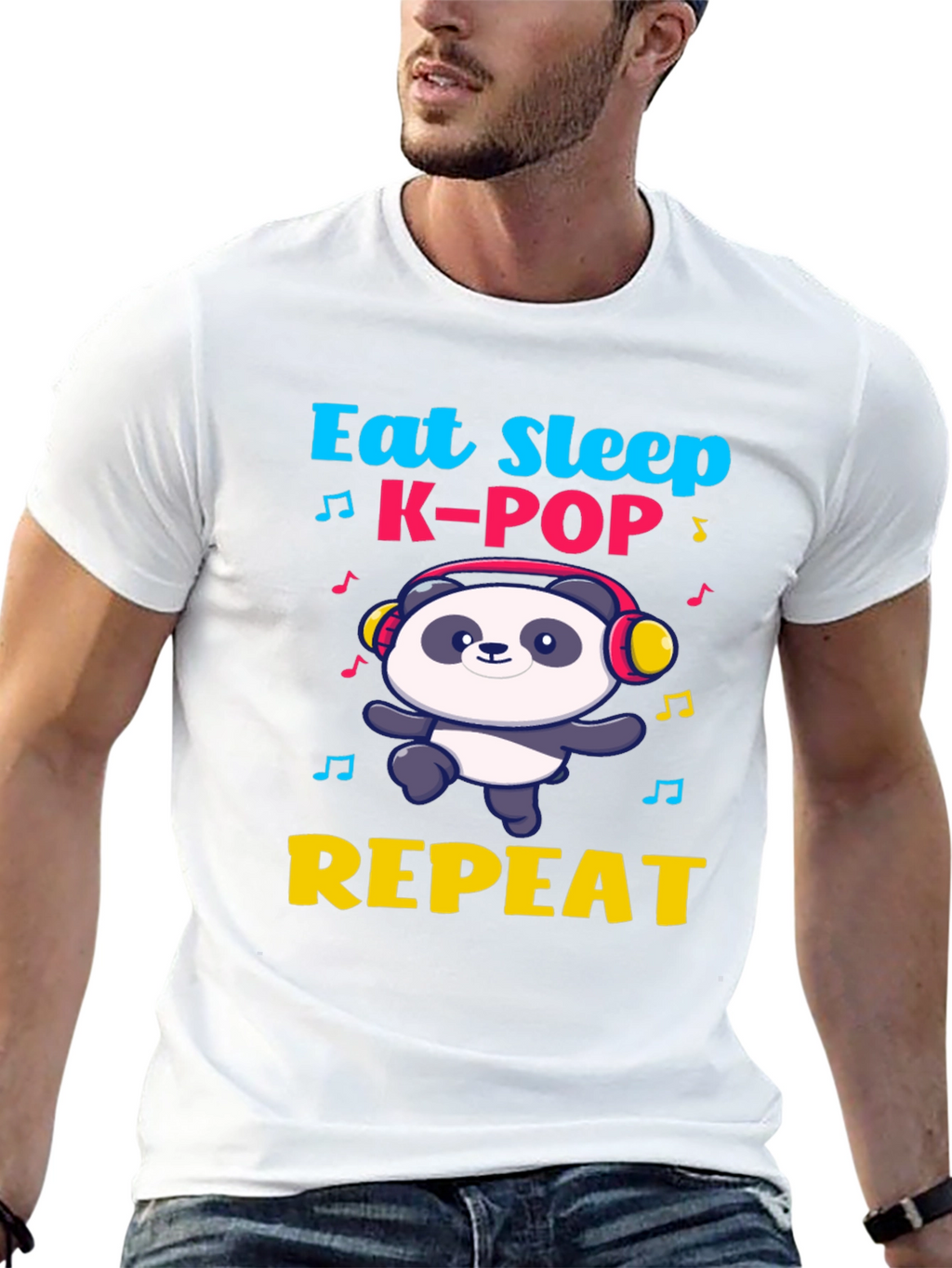 Eat Sleep K-Pop Panda T-Shirt