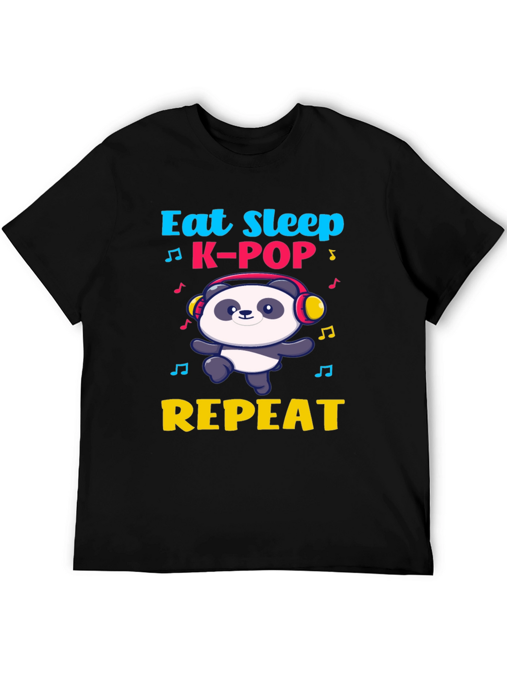 Eat Sleep K-Pop Panda T-Shirt