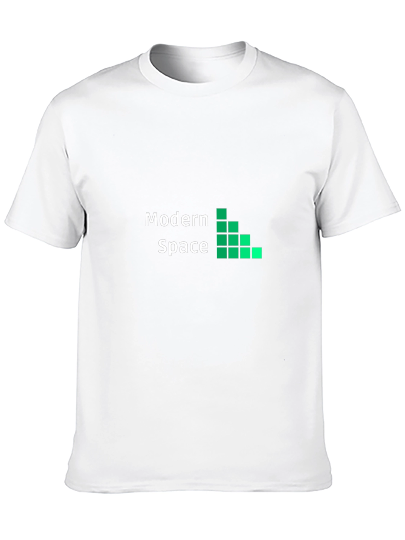 Modern Space Black Graphic Tee for Men