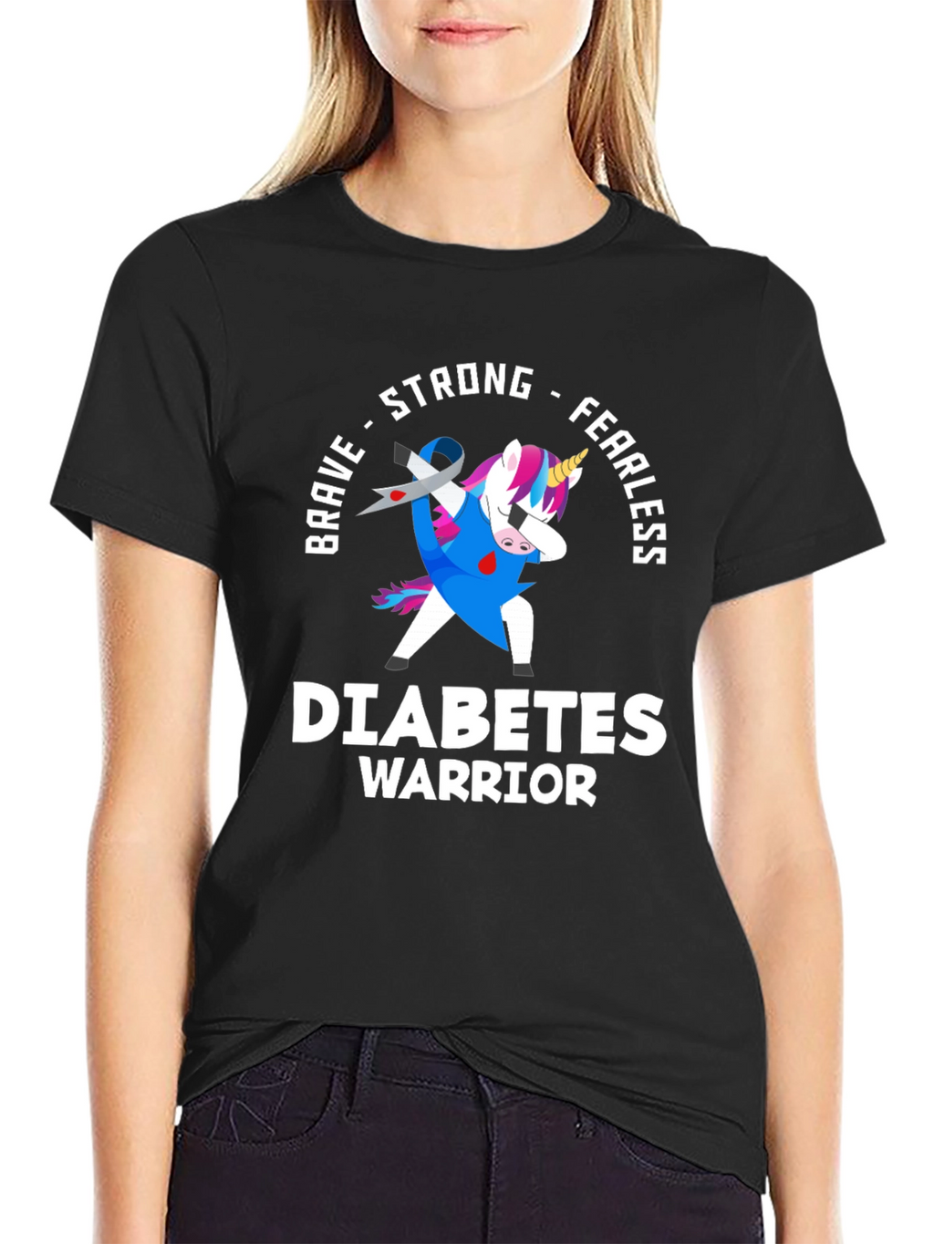 Diabetes Warrior Unicorn T-Shirt