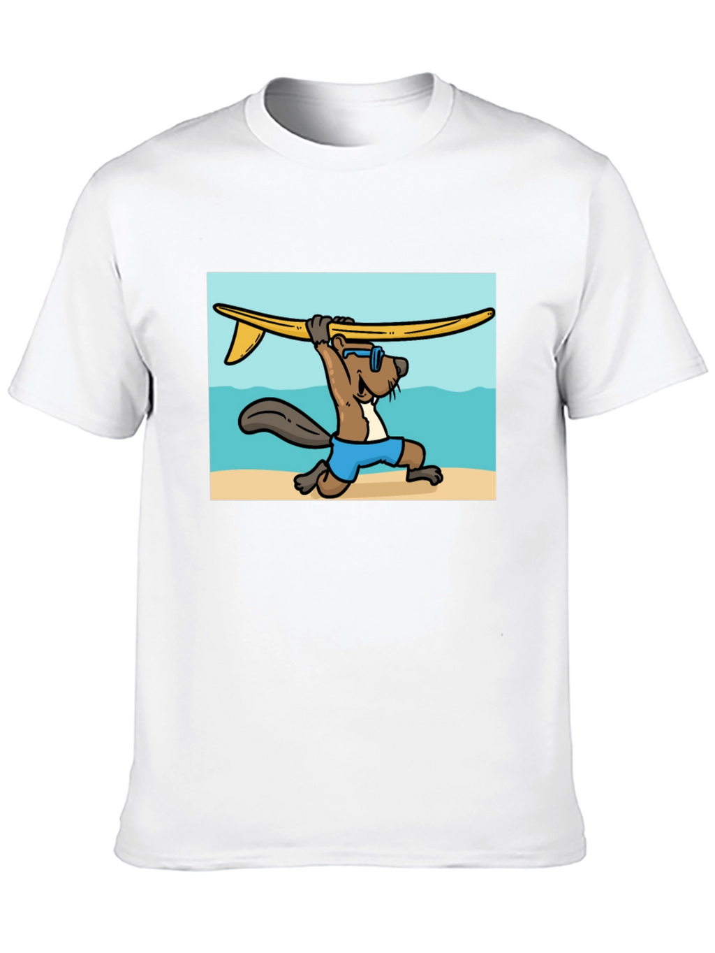 Surfing Beaver Graphic Tee