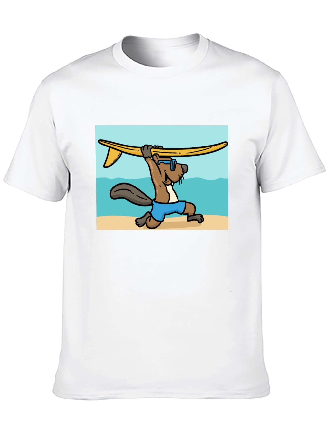 Surfing Beaver Graphic Tee