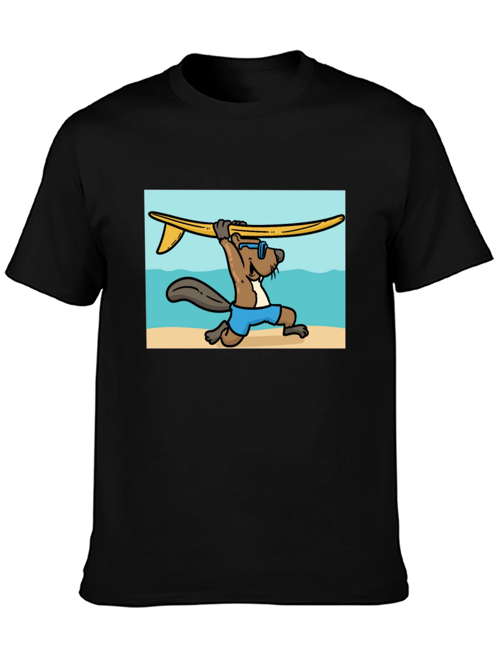 Surfing Beaver Graphic Tee