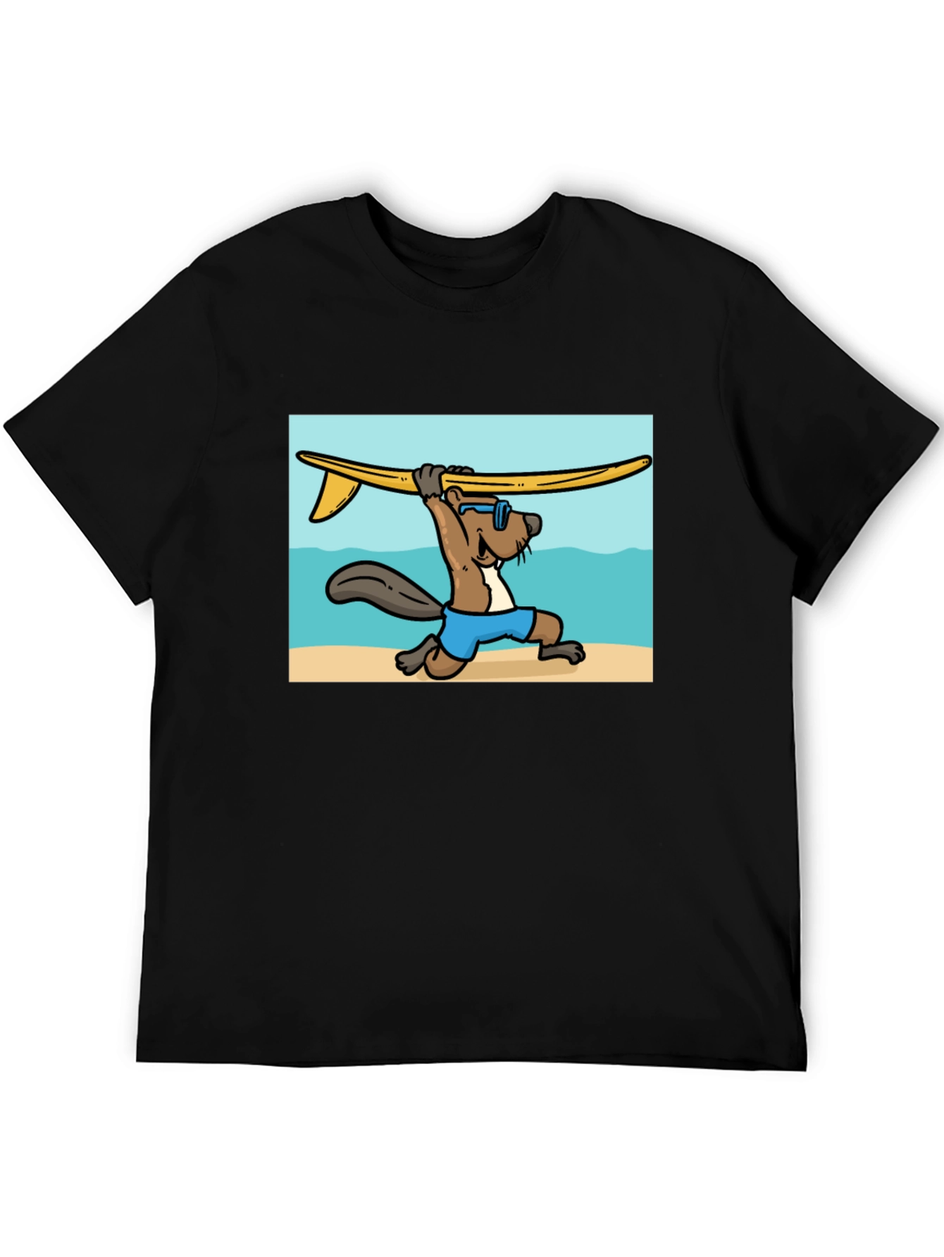 Surfing Beaver Graphic Tee