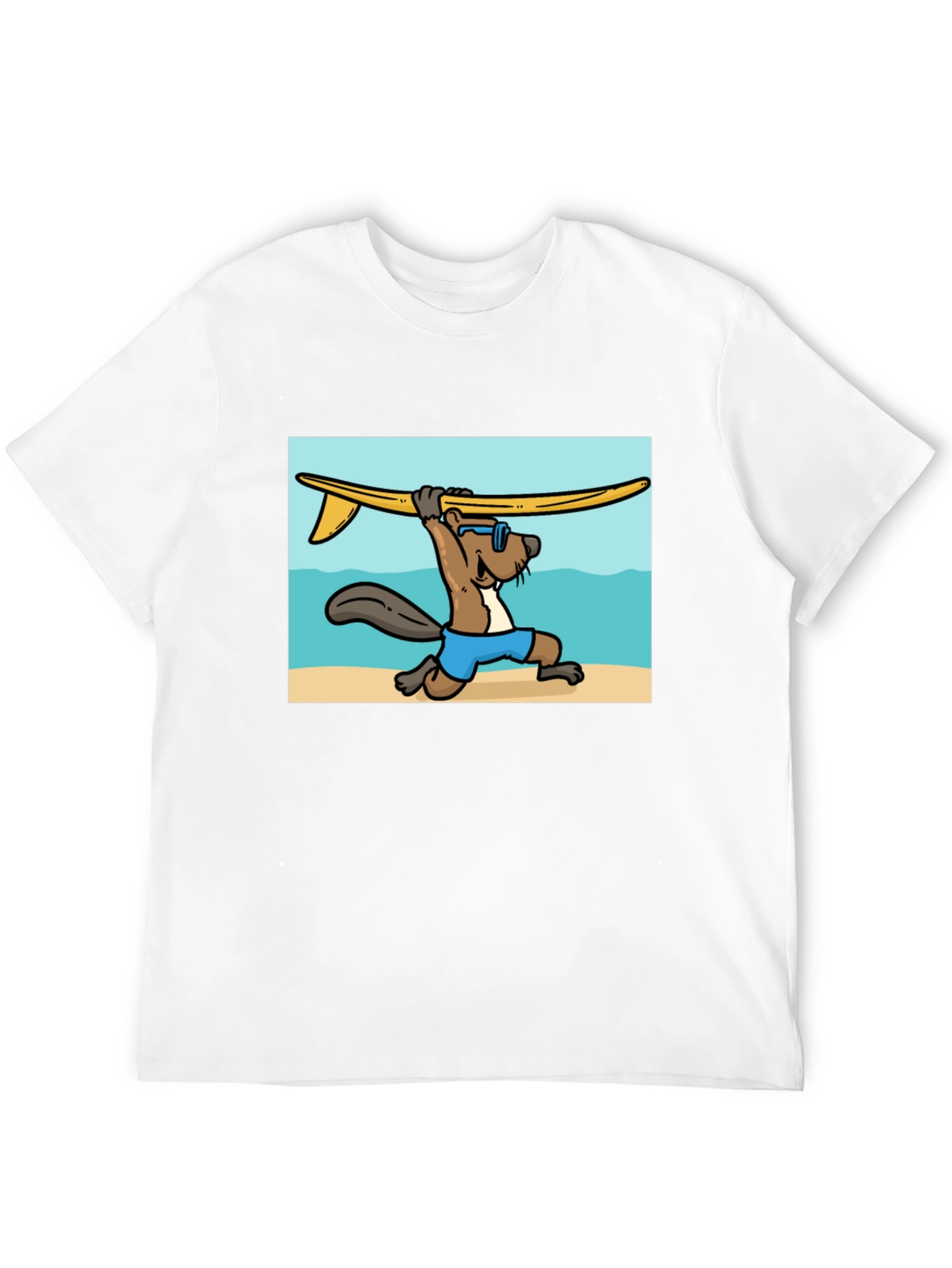 Surfing Beaver Graphic Tee