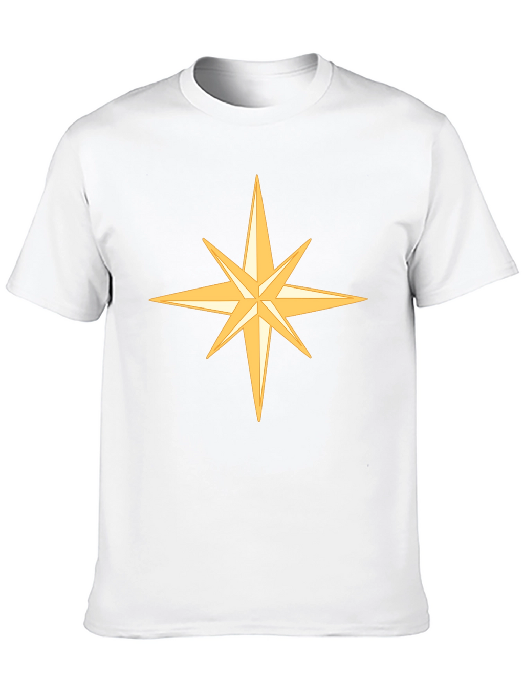 Star Design Black Cotton Tee