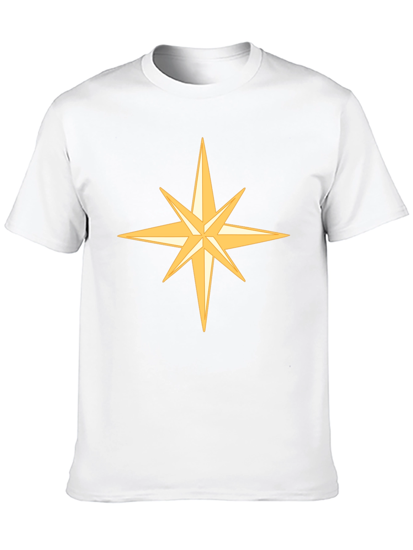 Star Design Black Cotton Tee