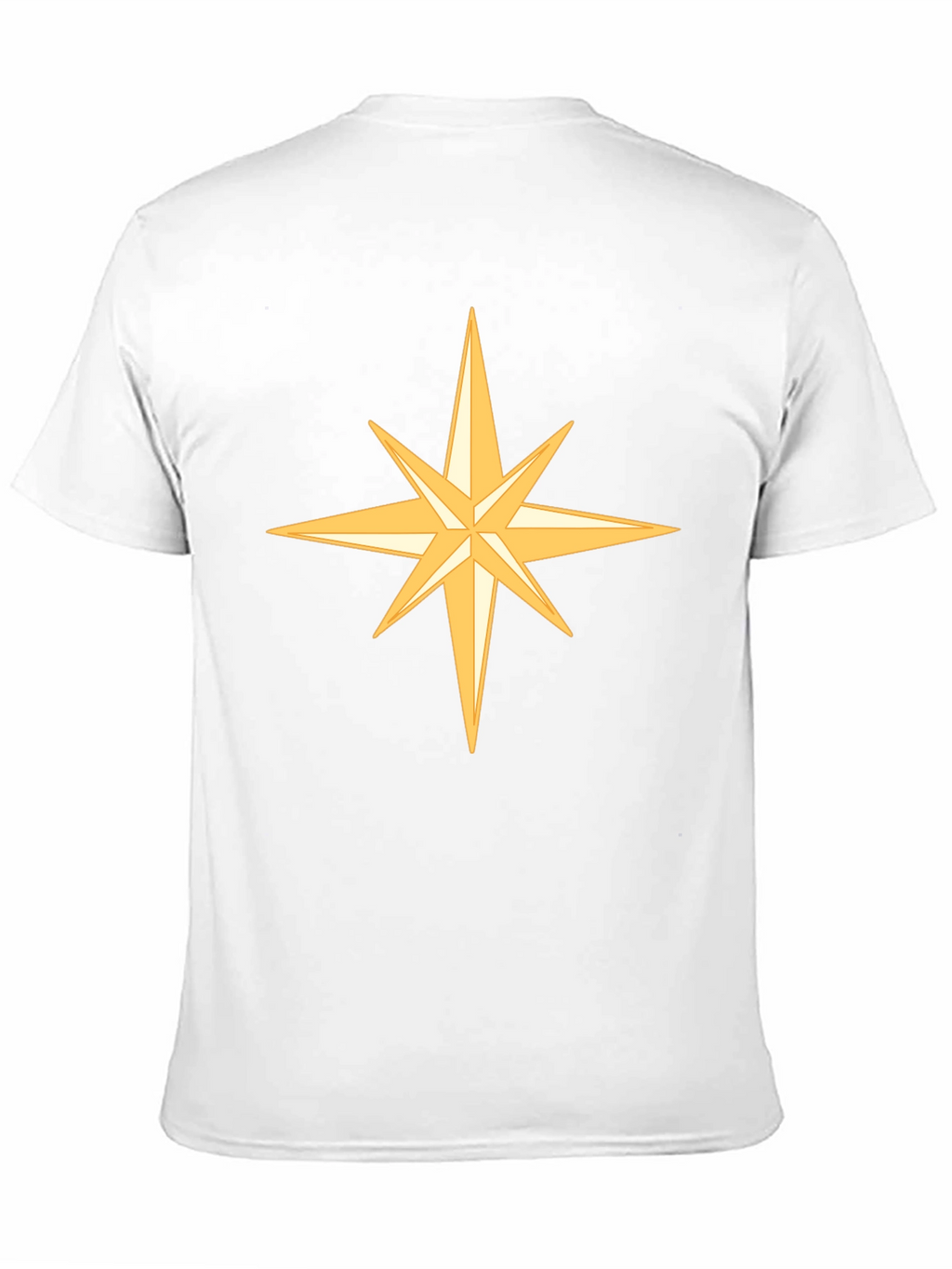 Star Design Black Cotton Tee