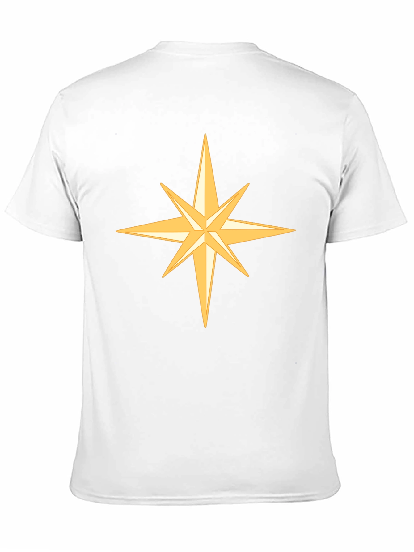 Star Design Black Cotton Tee