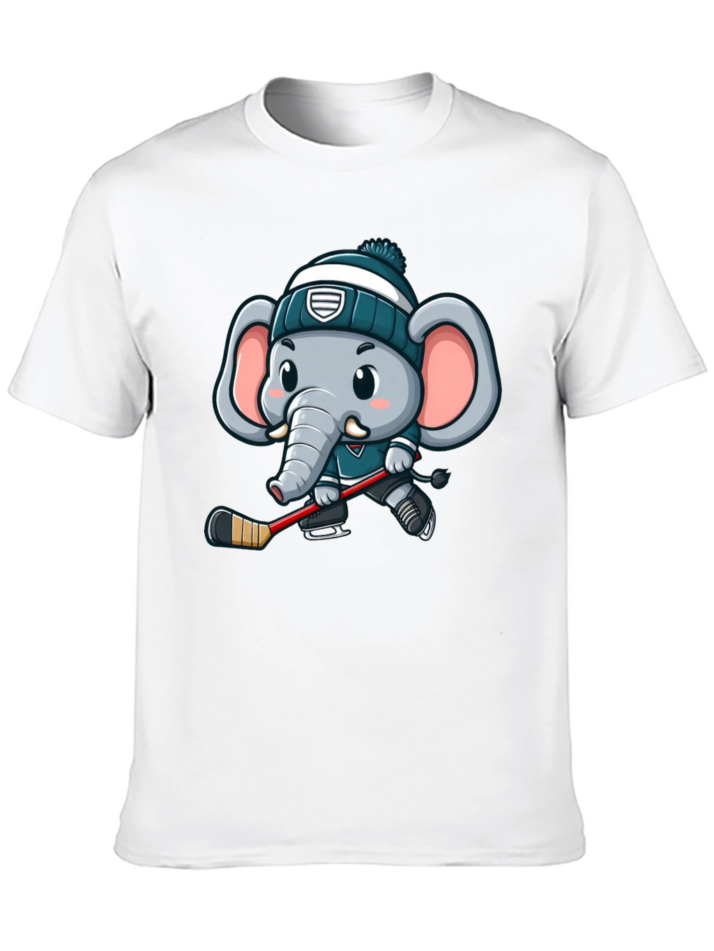 Cartoon Elephant Hockey T-Shirt