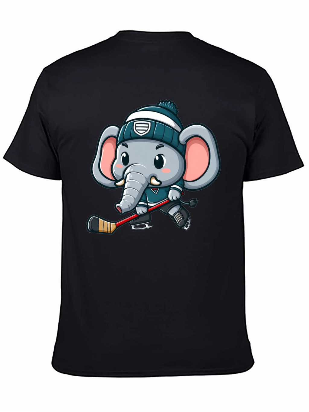 Cartoon Elephant Hockey T-Shirt