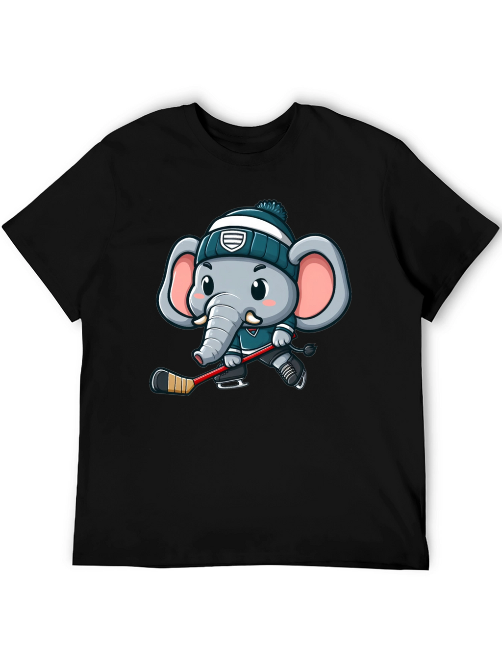 Cartoon Elephant Hockey T-Shirt