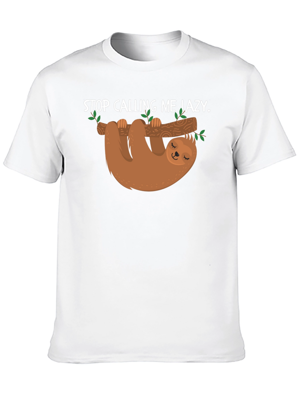 Lazy Sloth Graphic T-Shirt -  Mens Black Tee