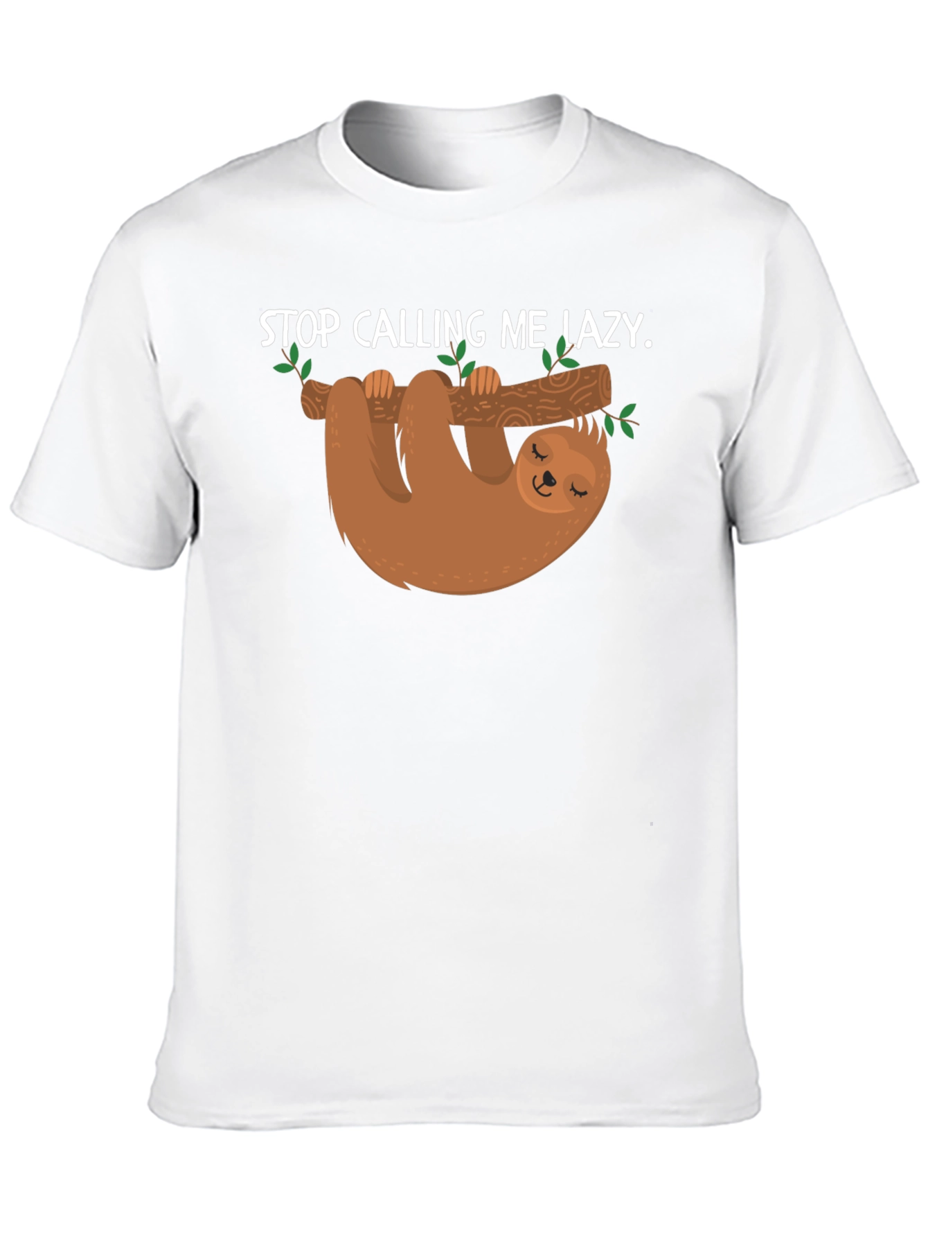 Lazy Sloth Graphic T-Shirt -  Mens Black Tee