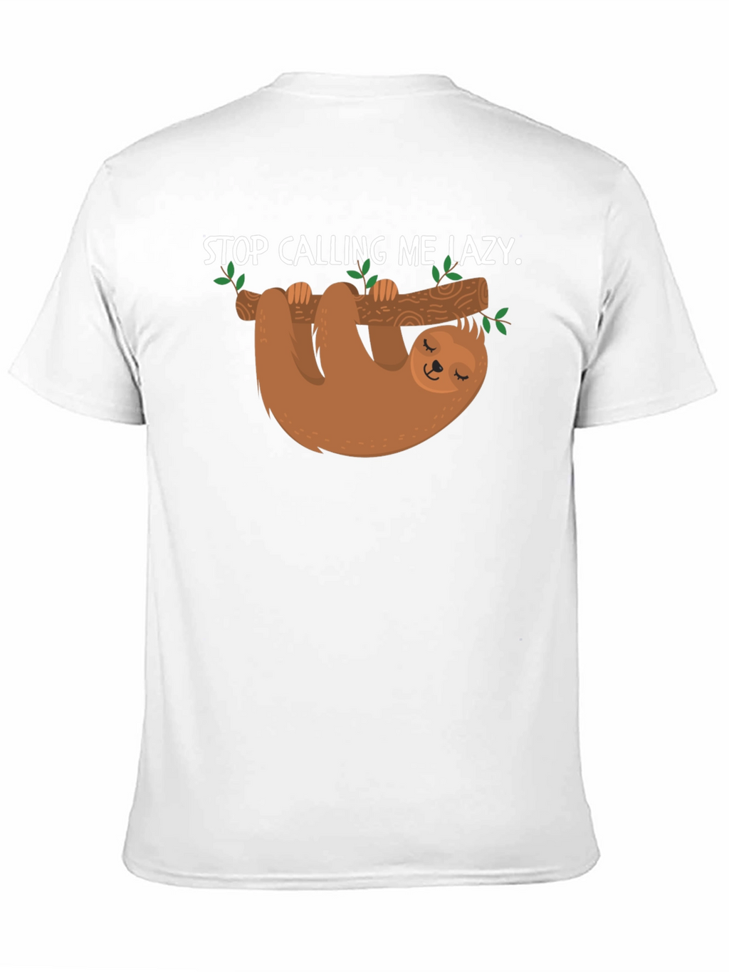 Lazy Sloth Graphic T-Shirt -  Mens Black Tee