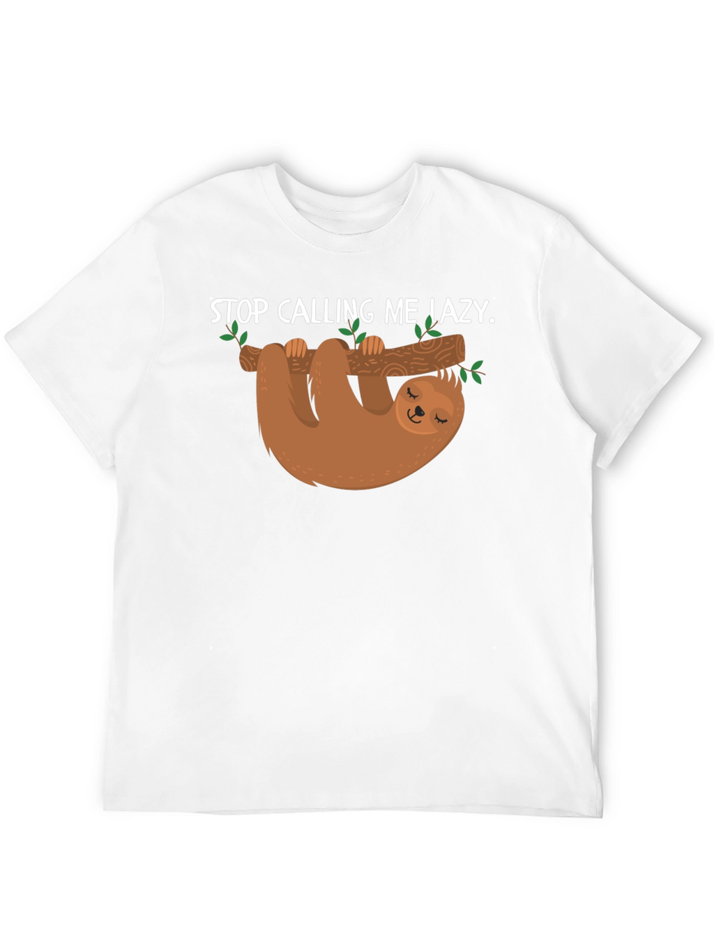 Lazy Sloth Graphic T-Shirt -  Mens Black Tee