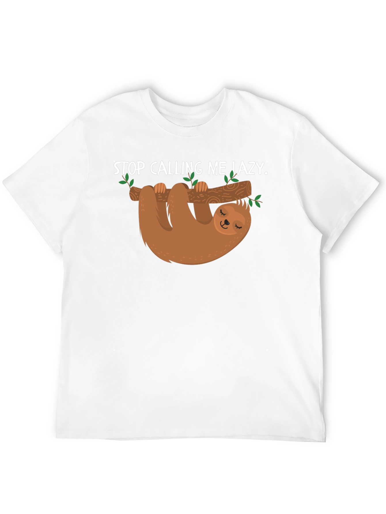 Lazy Sloth Graphic T-Shirt -  Mens Black Tee