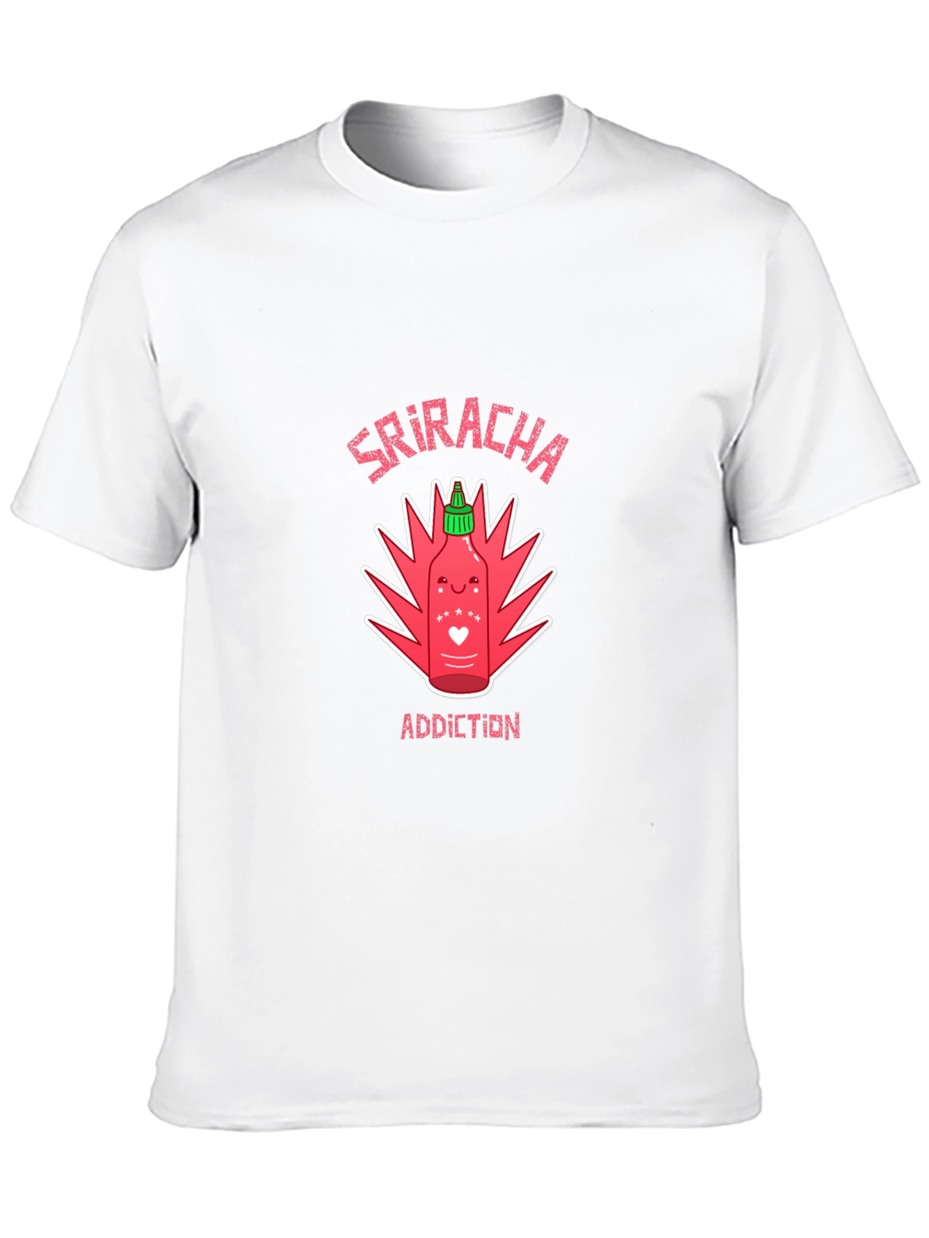 Sriracha Addiction Graphic T-Shirt - Spicy Food Lover Tee