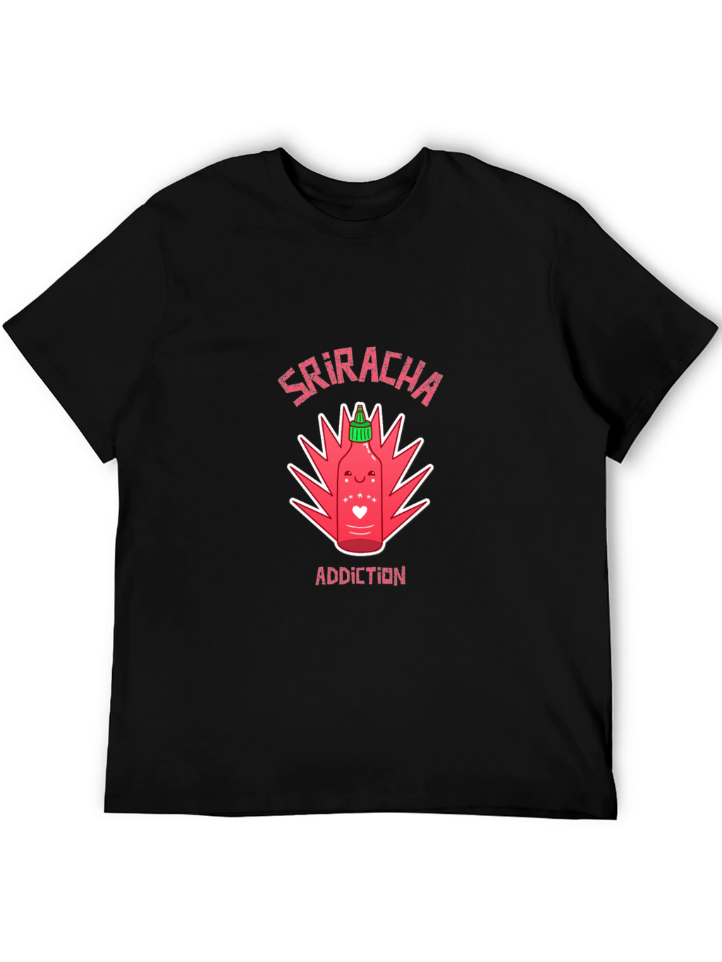 Sriracha Addiction Graphic T-Shirt - Spicy Food Lover Tee