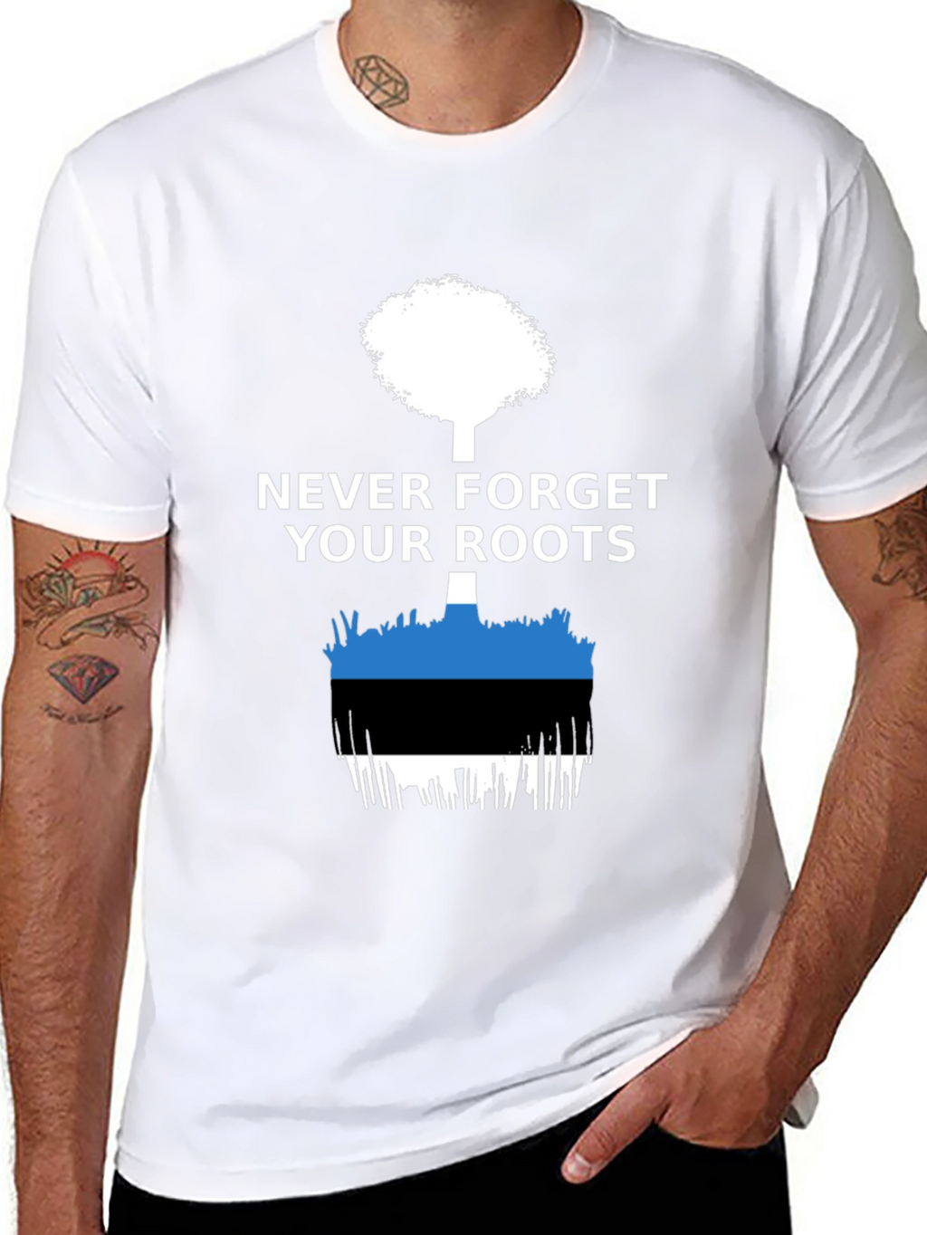 Never Forget Your Roots Estonia Flag T-Shirt