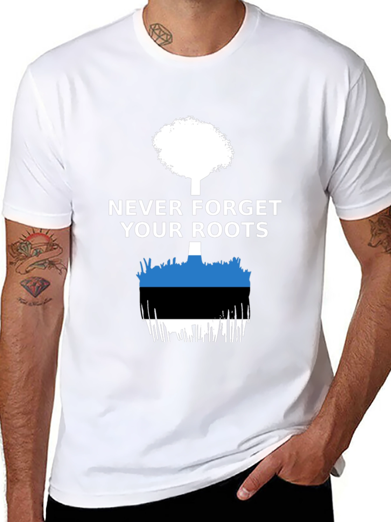 Never Forget Your Roots Estonia Flag T-Shirt