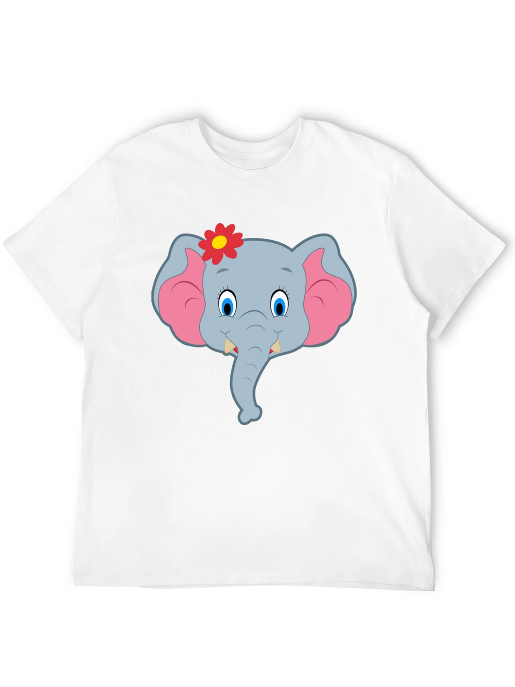 Cute Cartoon Elephant T-Shirt - Black Unisex Tee