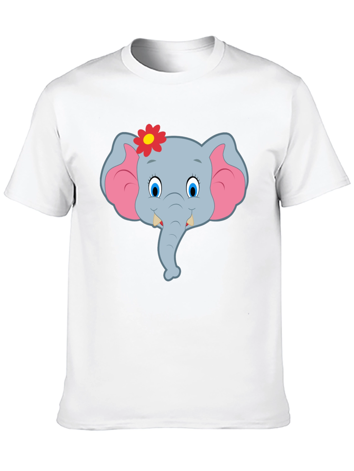 Cute Cartoon Elephant T-Shirt - Black Unisex Tee