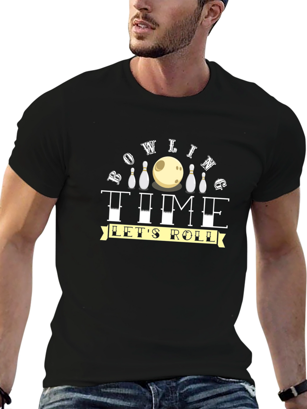 Bowling Time Lets Roll Graphic Tee