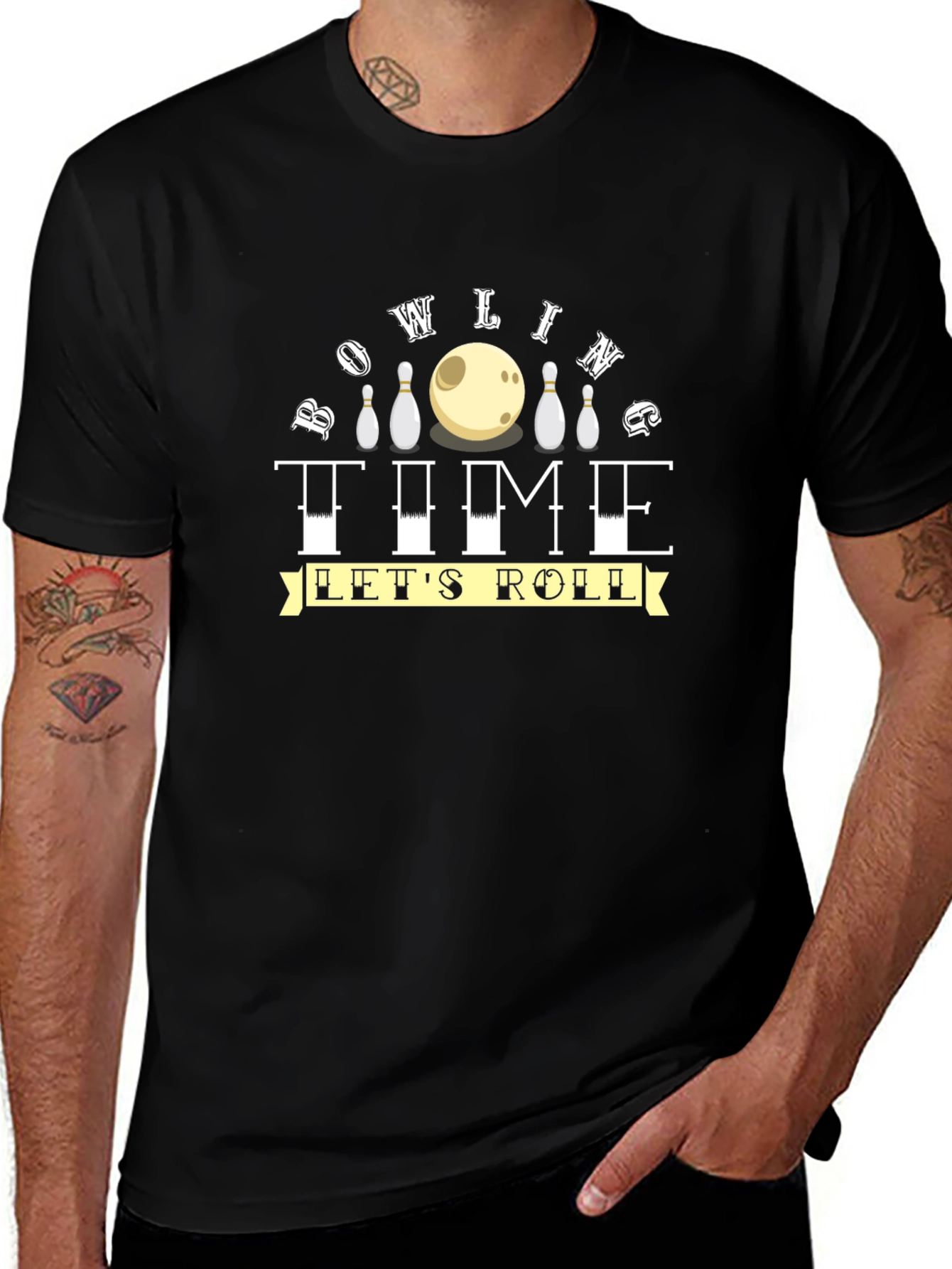 Bowling Time Lets Roll Graphic Tee