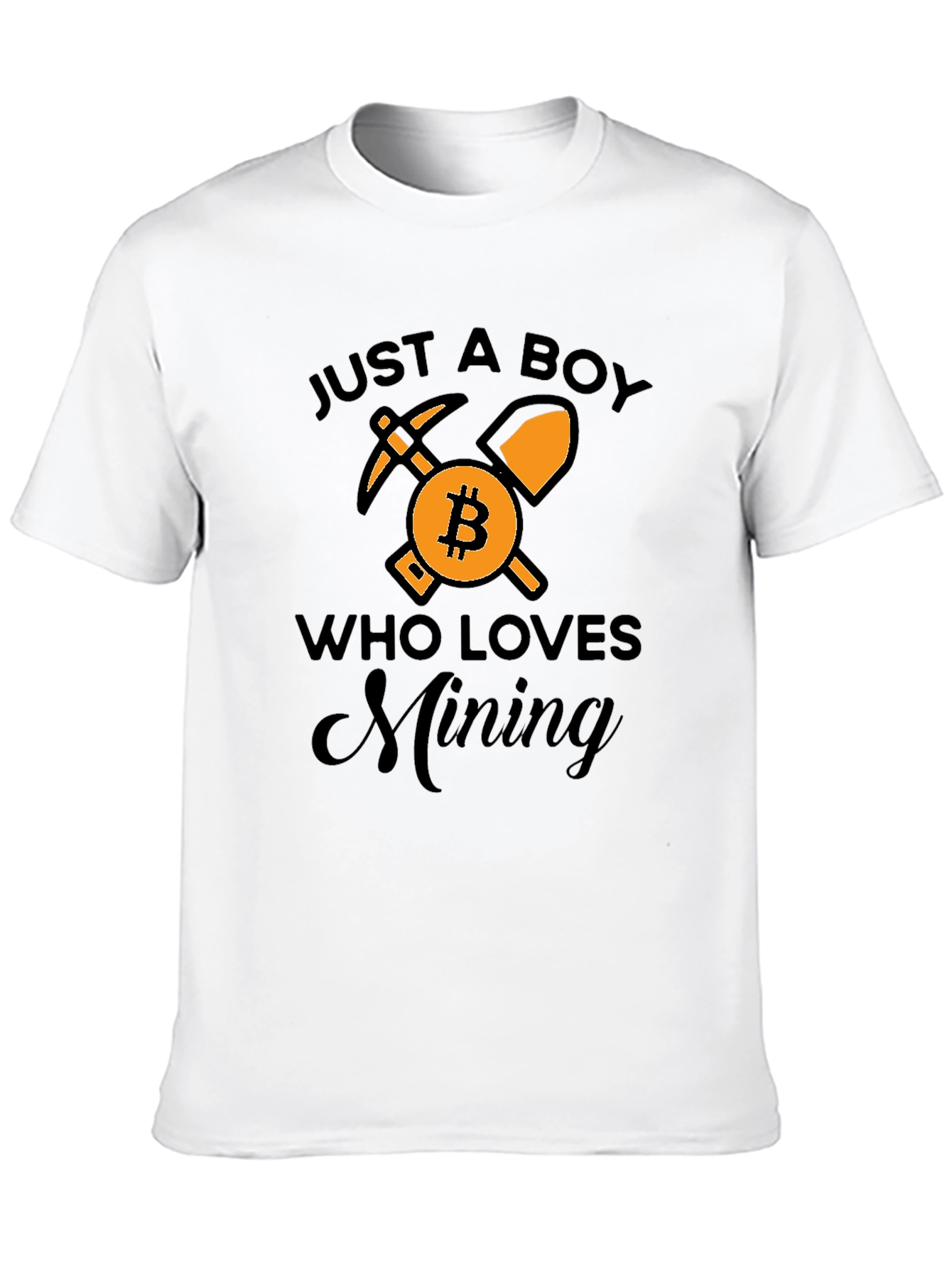 Bitcoin Mining T-Shirt - Just a Boy Who Loves Mining