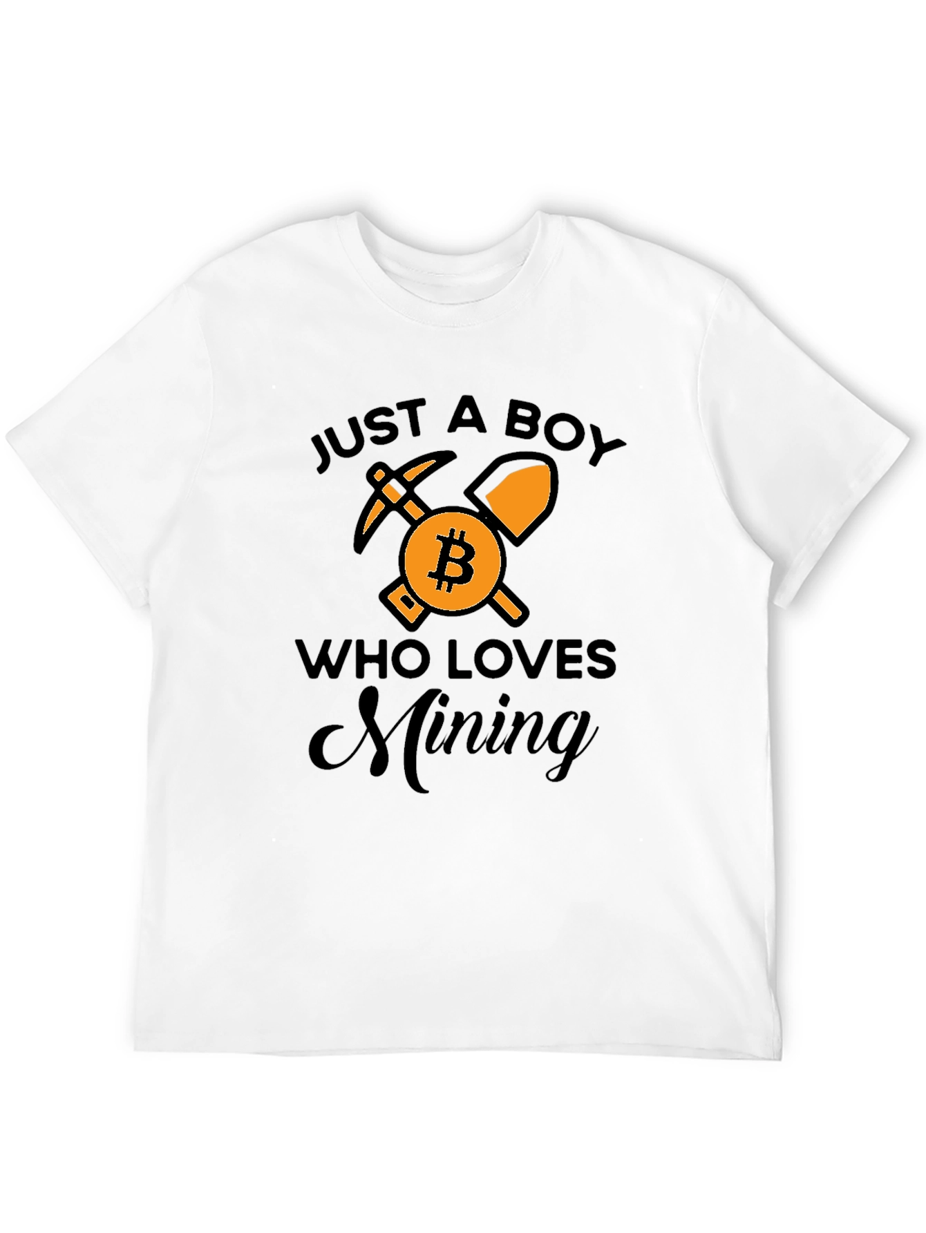 Bitcoin Mining T-Shirt - Just a Boy Who Loves Mining