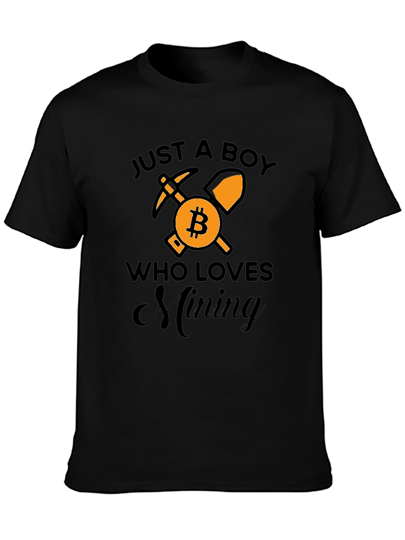 Bitcoin Mining T-Shirt - Just a Boy Who Loves Mining