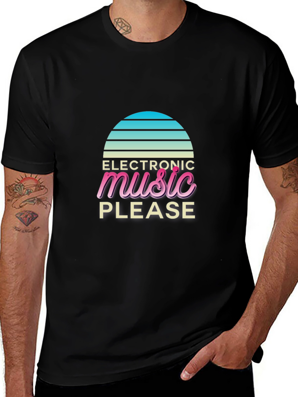 Electronic Music Please Retro T-Shirt