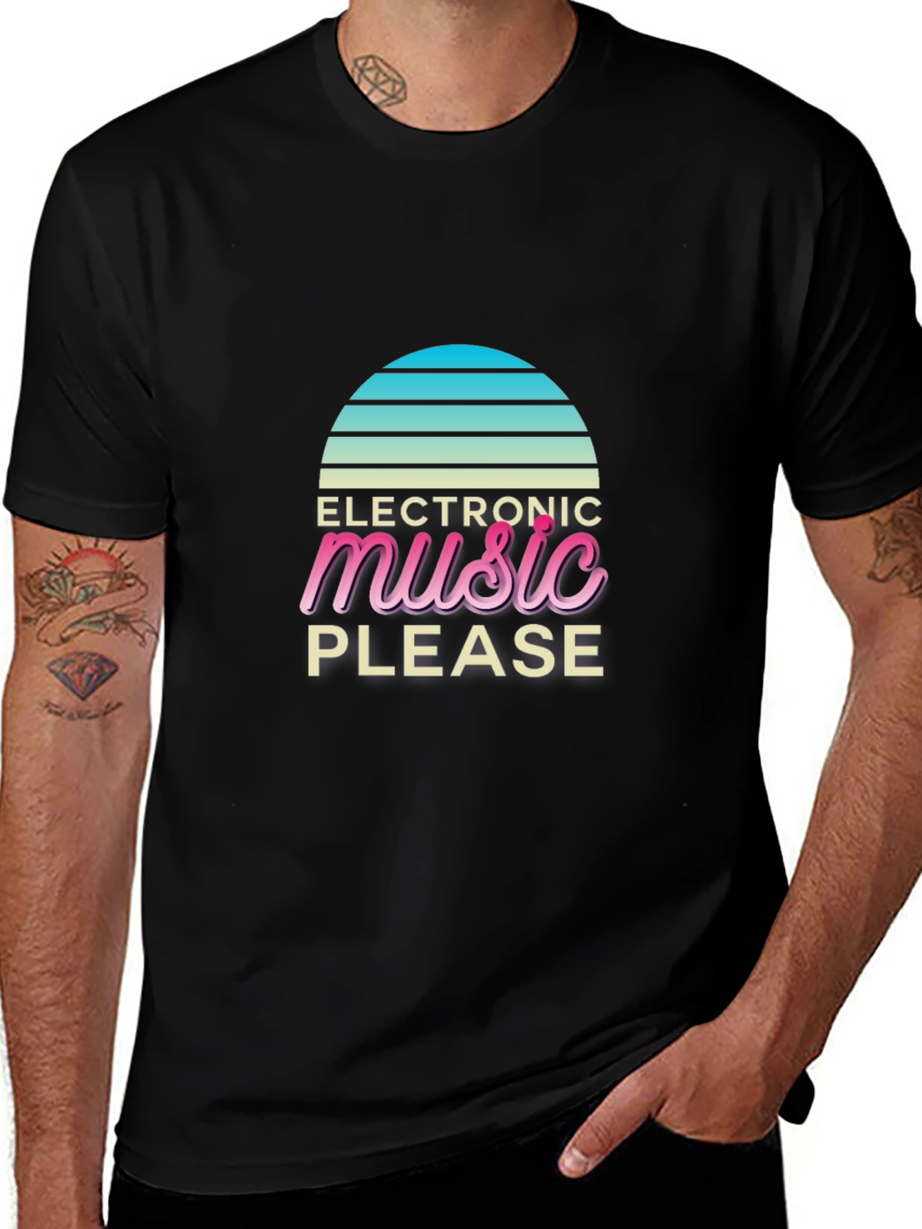 Electronic Music Please Retro T-Shirt