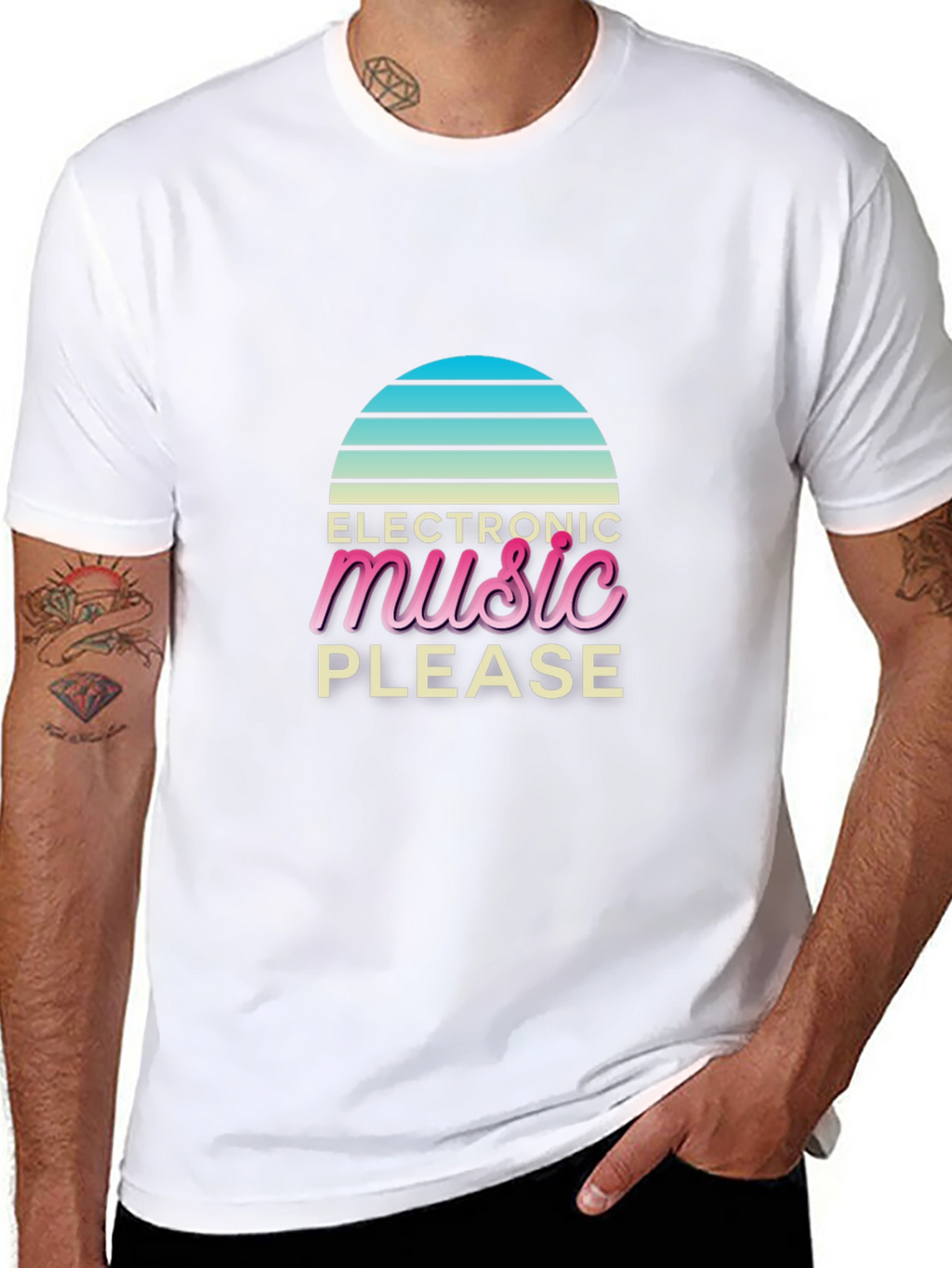 Electronic Music Please Retro T-Shirt