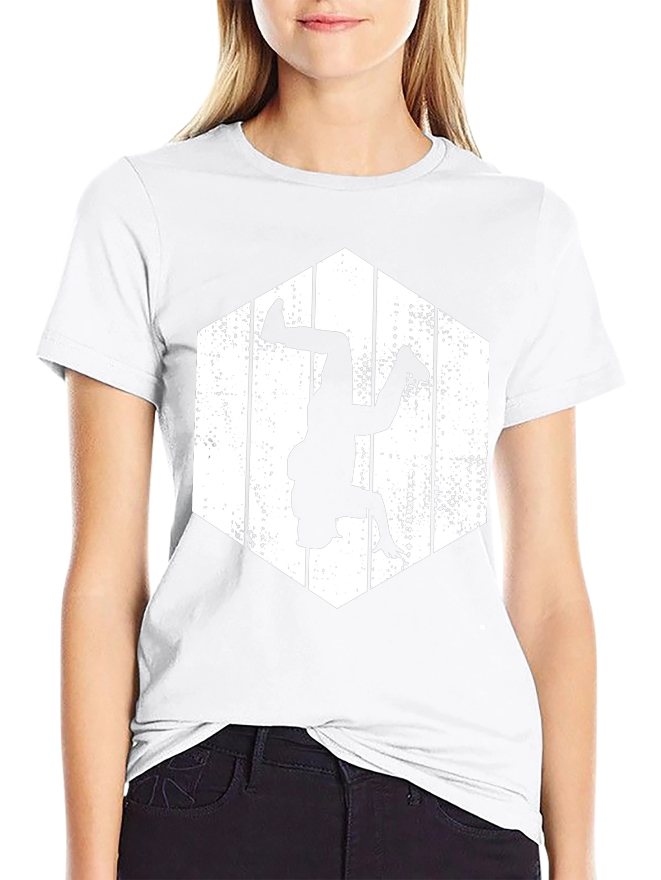 Black Hexagon Breakdancer Graphic Tee