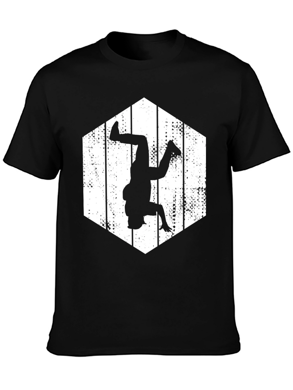 Black Hexagon Breakdancer Graphic Tee