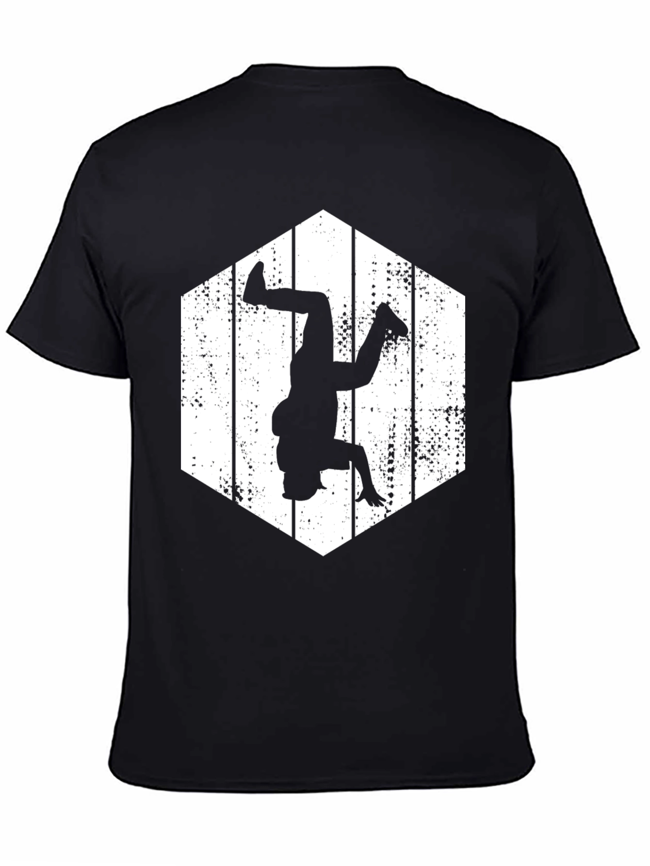 Black Hexagon Breakdancer Graphic Tee