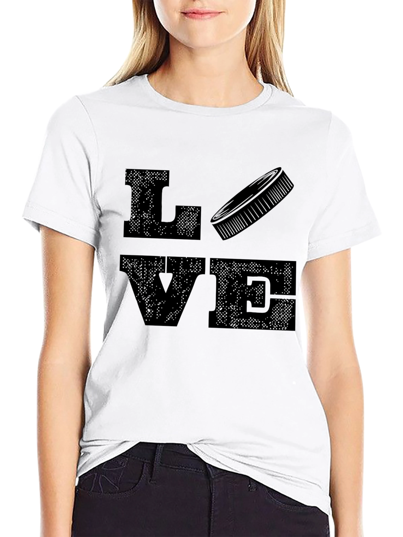 Love Hockey Graphic T-Shirt - Black Tee