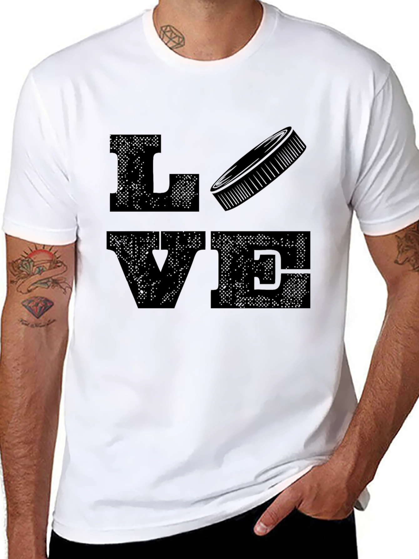 Love Hockey Graphic T-Shirt - Black Tee