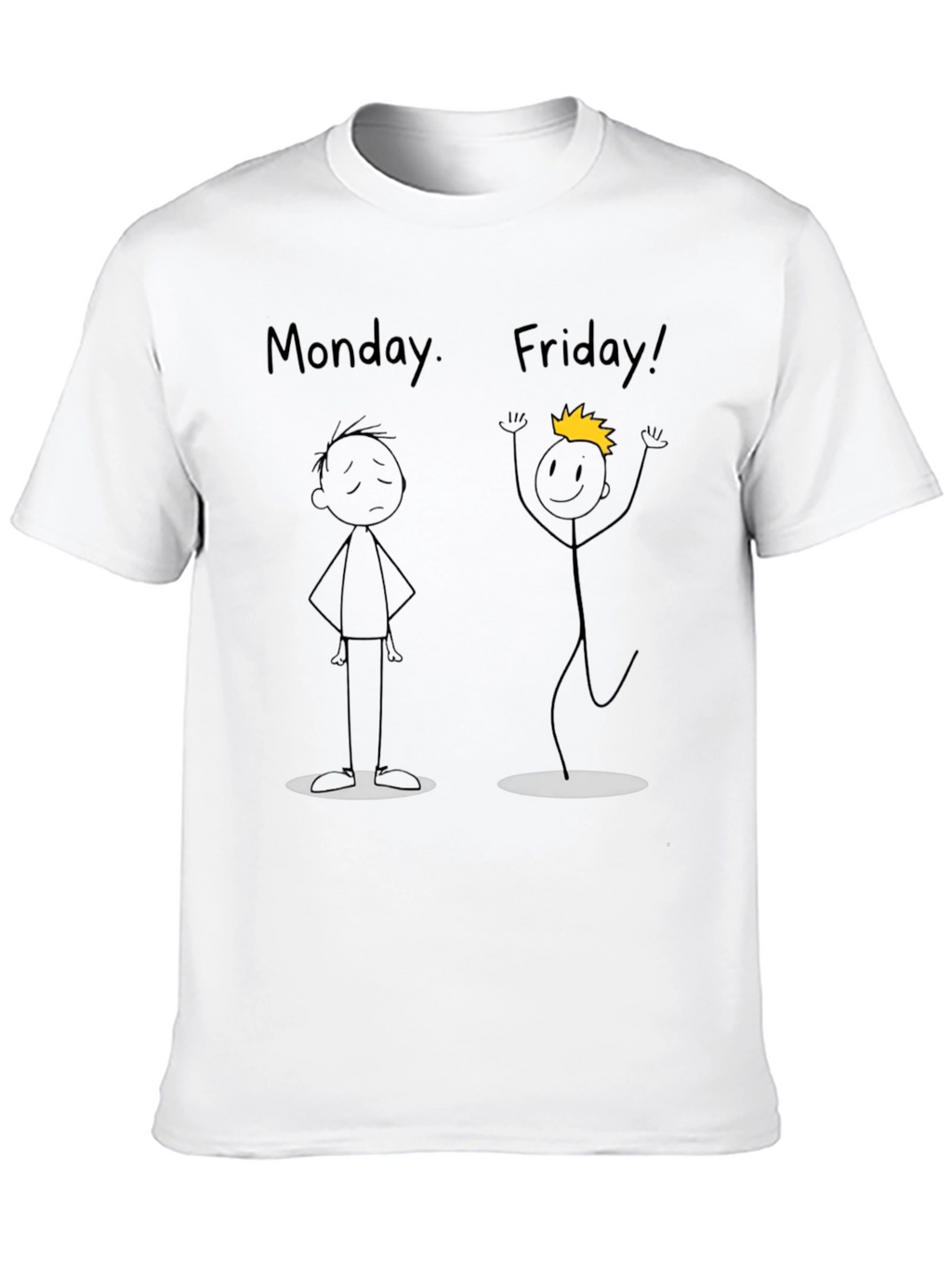 Monday Friday Graphic Black T-Shirt