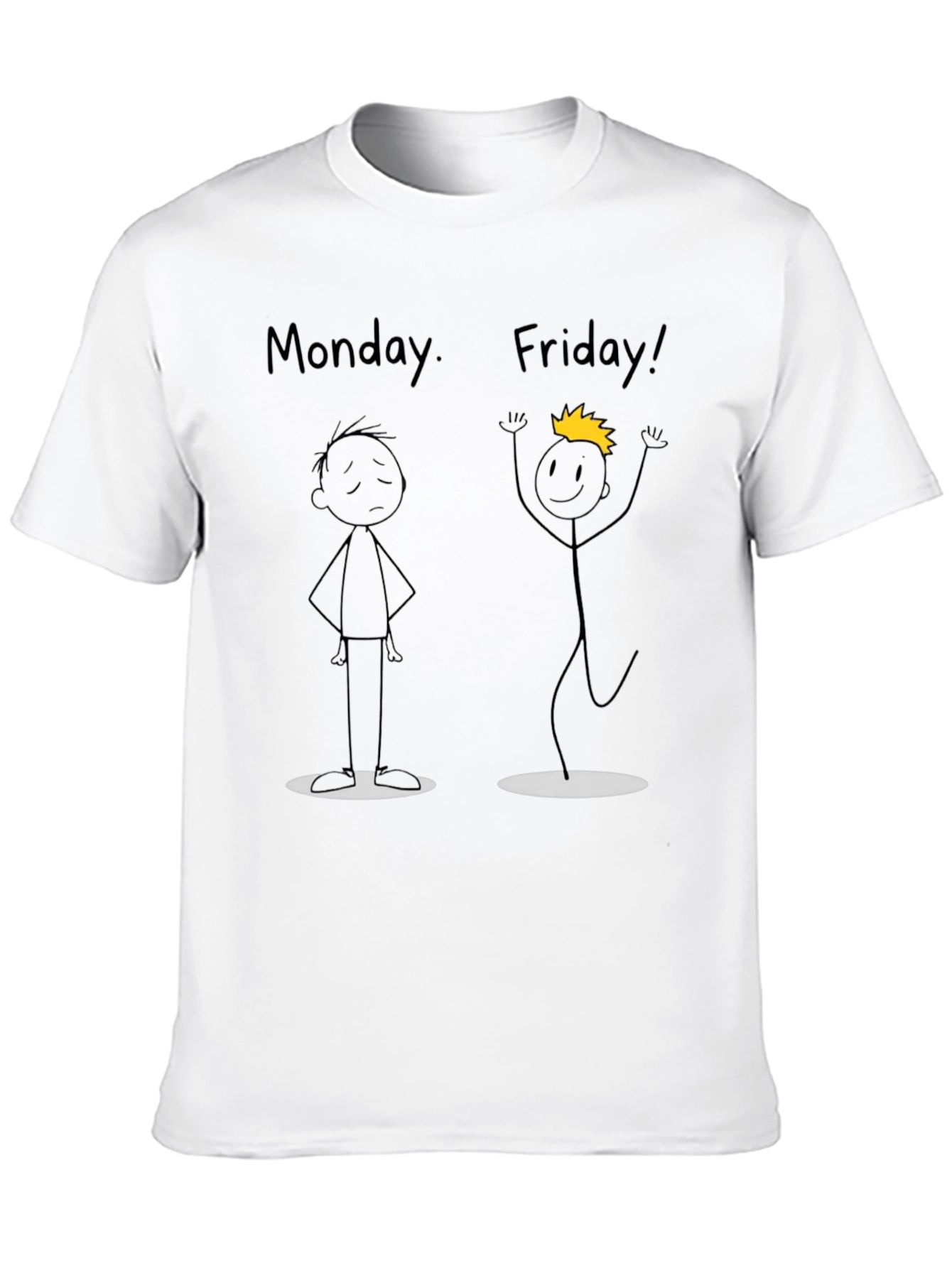 Monday Friday Graphic Black T-Shirt