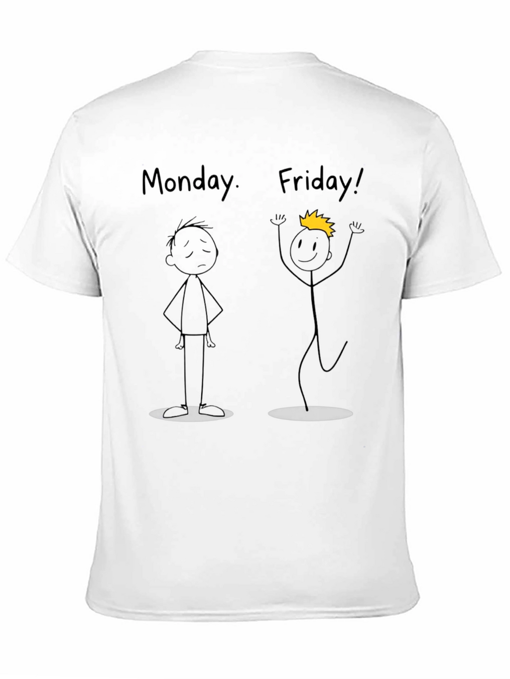 Monday Friday Graphic Black T-Shirt