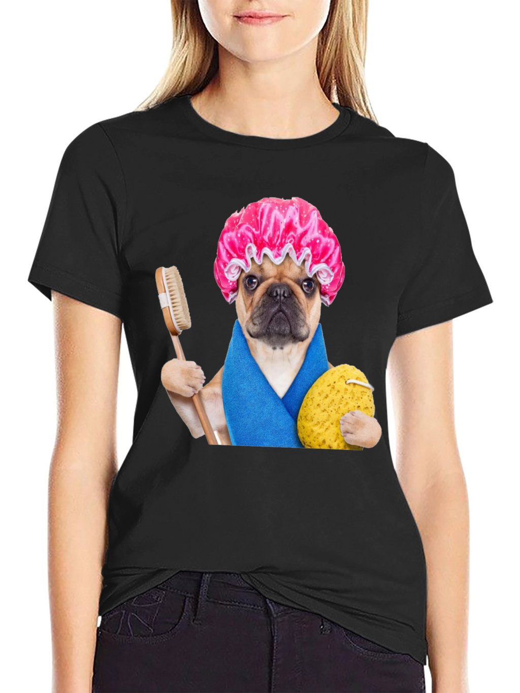 Funny Dog in Shower T-Shirt