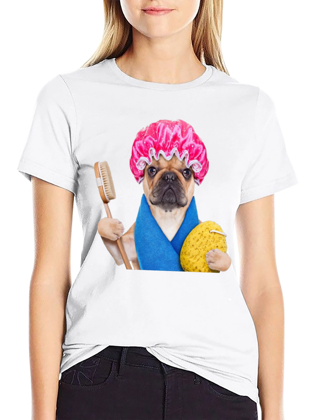 Funny Dog in Shower T-Shirt