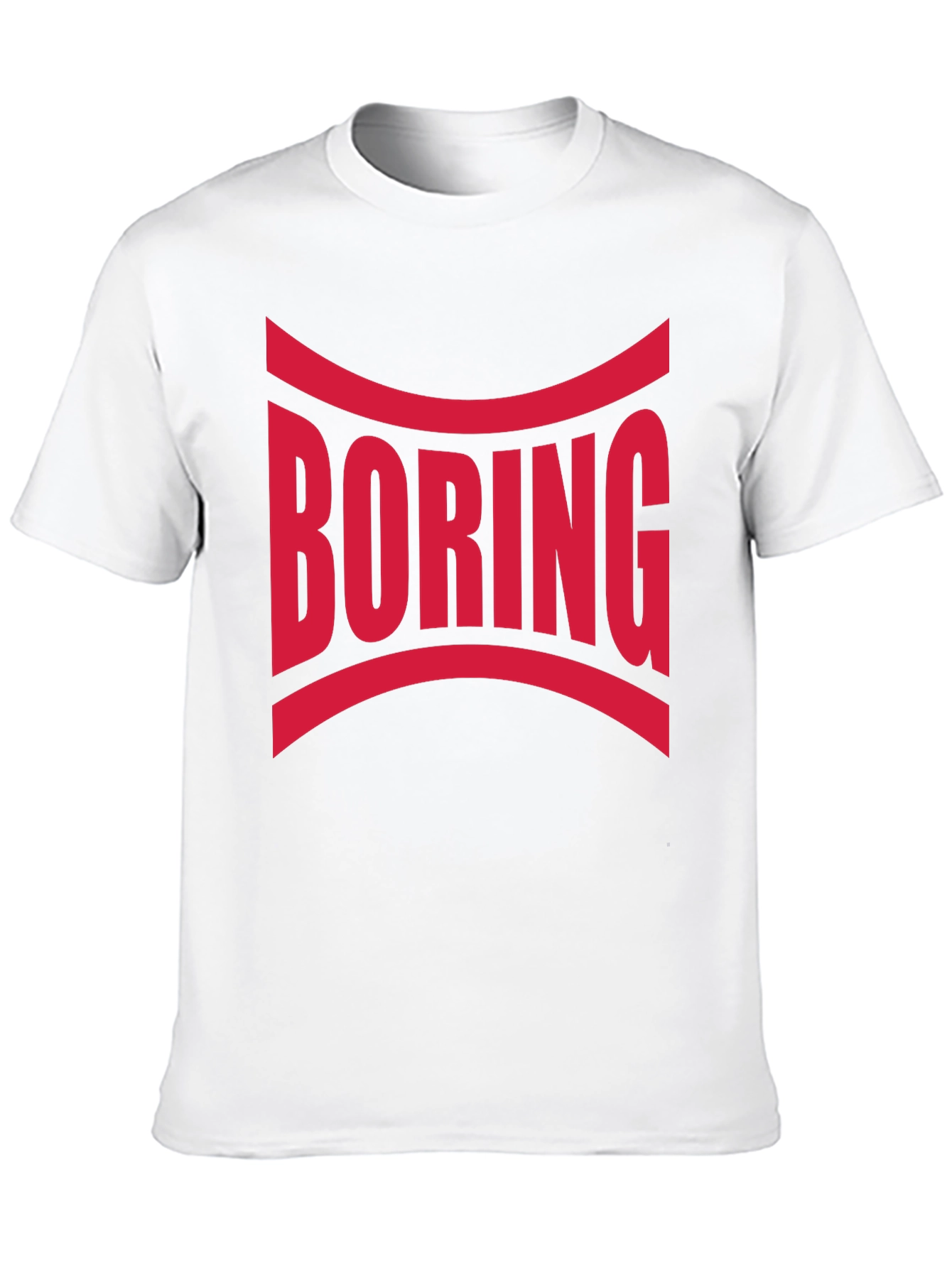 Boring Graphic Print Crew Neck T-Shirt