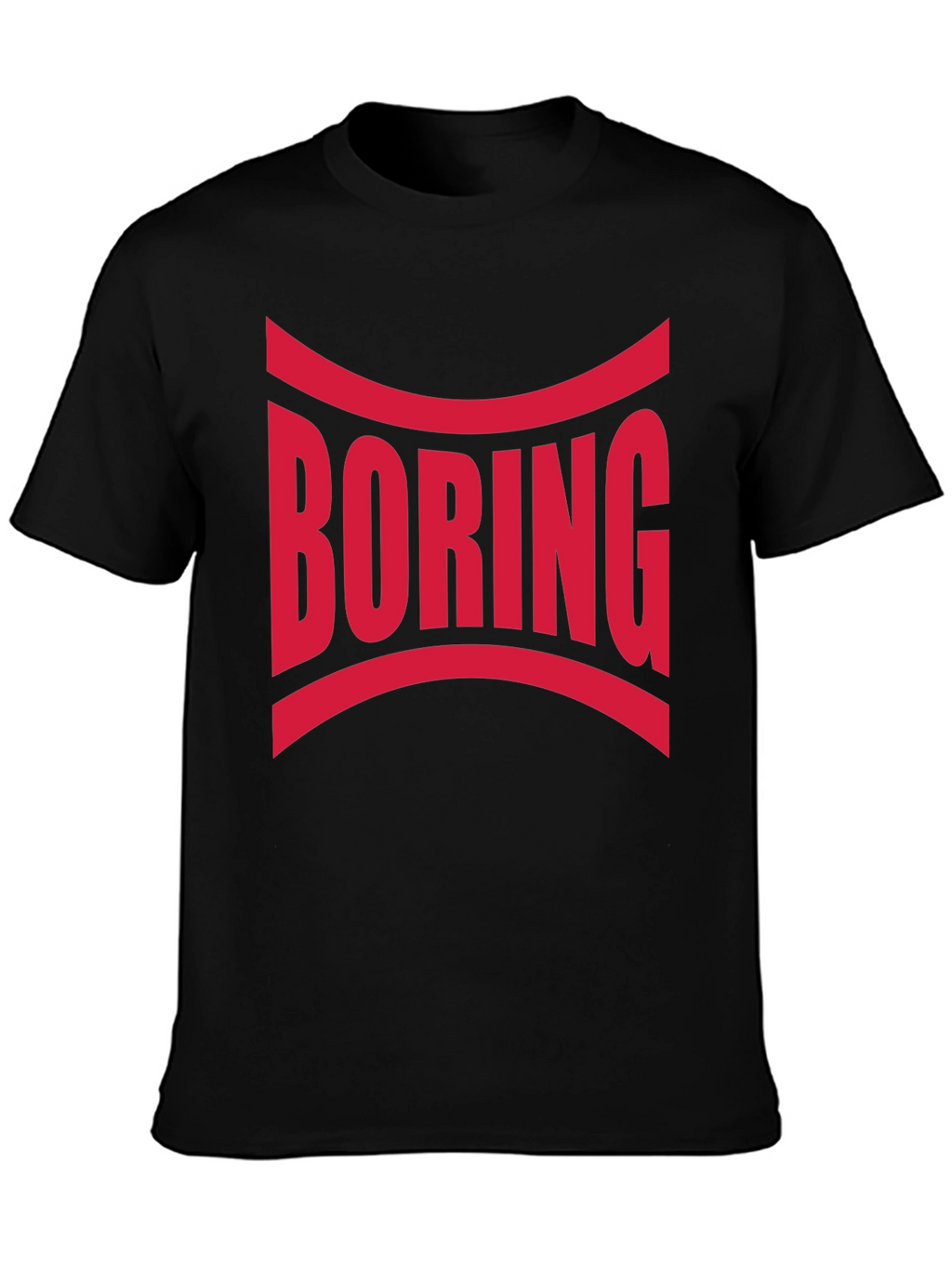 Boring Graphic Print Crew Neck T-Shirt