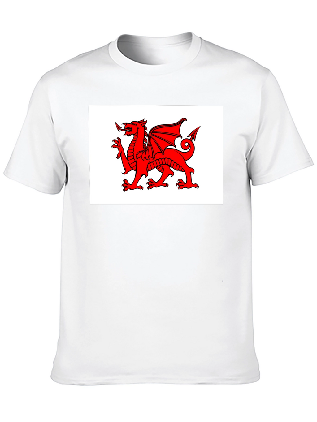 Welsh Dragon Black T-Shirt - Cymru Wales Rugby